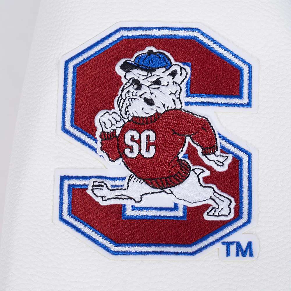 SOUTH CAROLINA STATE UNIVERSITY CLASSIC RIB WOOL VARSITY JAC (BLACK/WHITE M60030) - Image 7