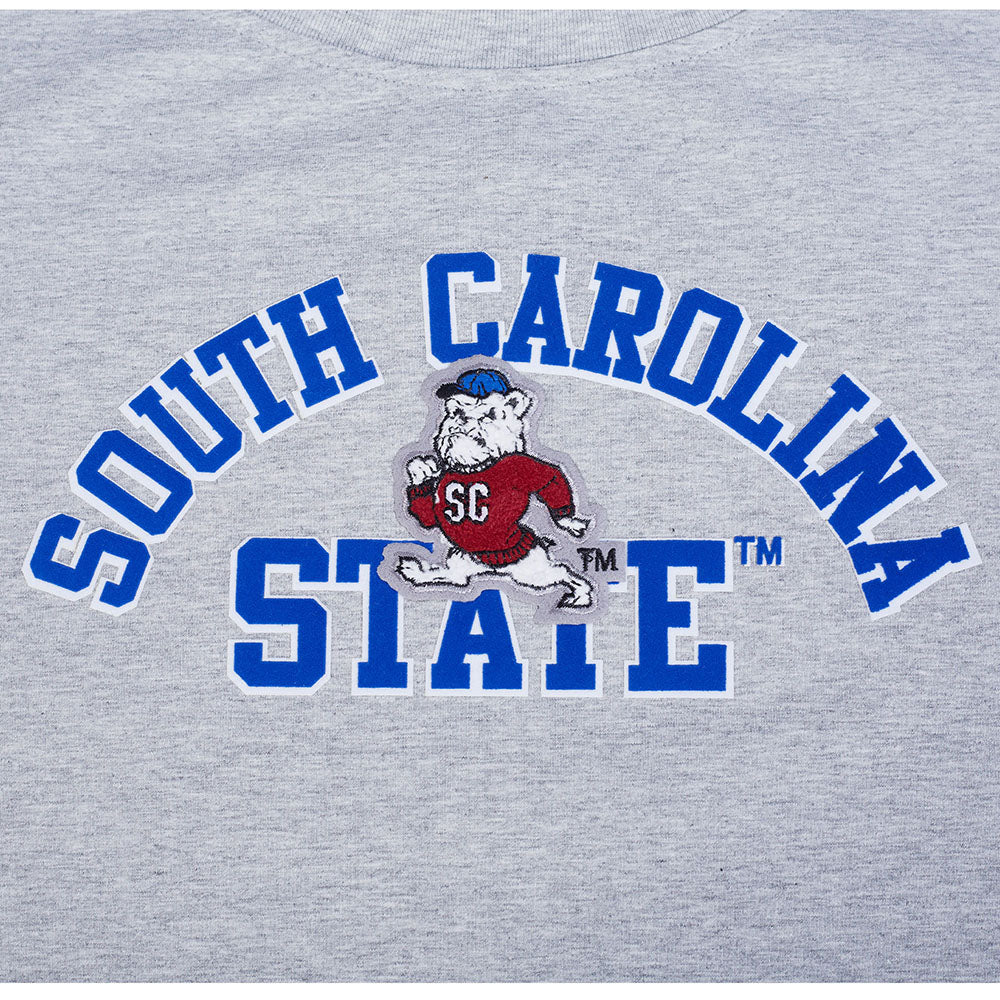 SOUTH CAROLINA STATE UNIVERSITY CLASSIC SINGLE JERSEY BOXY TEE (HEATHER GREY) - Image 5