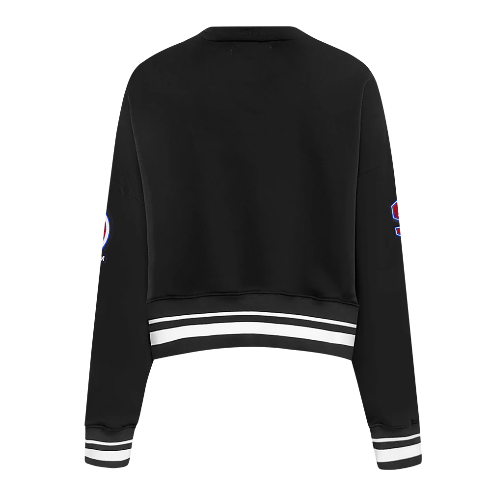 SOUTH CAROLINA STATE UNIVERSITY CLASSIC WOMEN'S RIB FLEECE CREWNECK (BLACK) - Image 3
