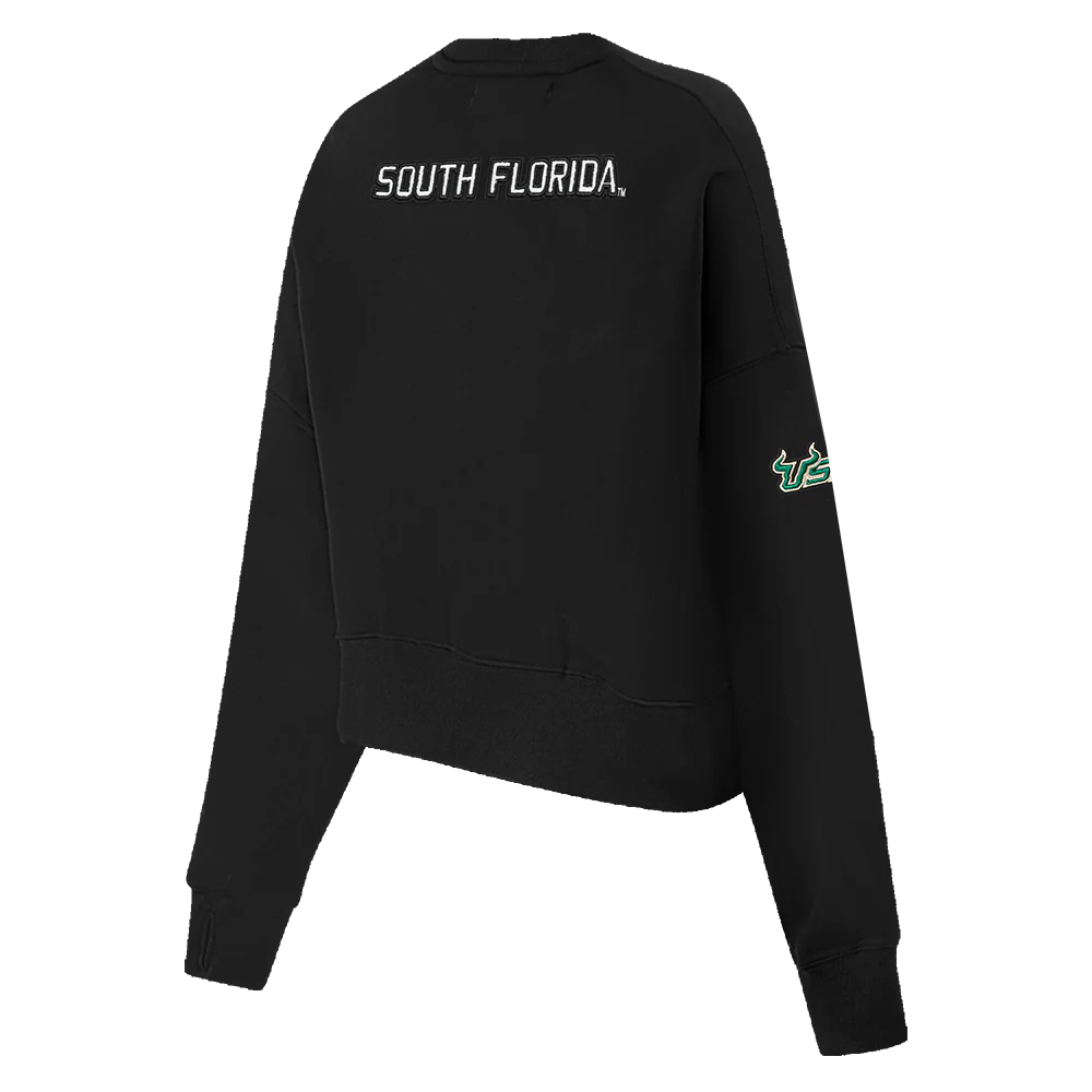 UNIVERSITY OF SOUTH FLORIDA CLASSIC FLEECE CREWNECK (BLACK) - Image 4