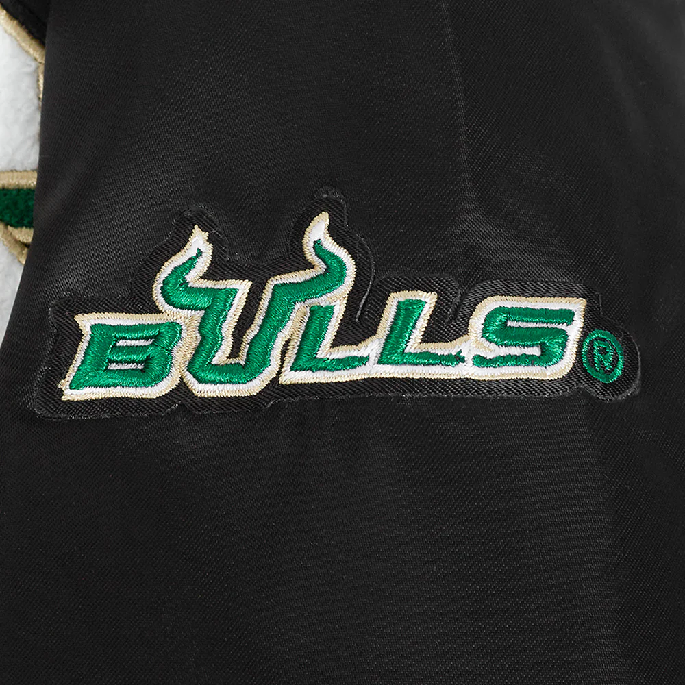 UNIVERSITY OF SOUTH FLORIDA CLASSIC SATIN JACKET (BLACK) - Image 7