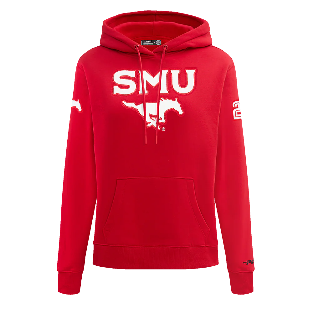 COLLEGE SOUTHERN METHODIST UNIVERSITY CLASSIC WOMEN'S FLC PO HOODIE (RED)