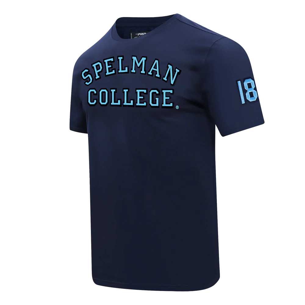SPELMAN COLLEGE CLASSIC MEN'S STACKED LOGO TEE (MIDNIGHT NAVY) - Image 2