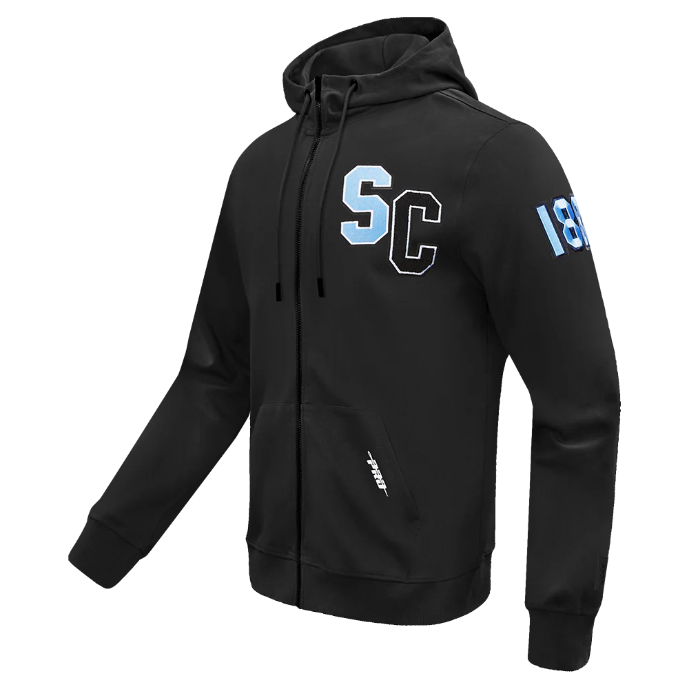 SPELMAN COLLEGE CLASSIC MEN'S FZ PO HOODIE (BLACK) - Image 2
