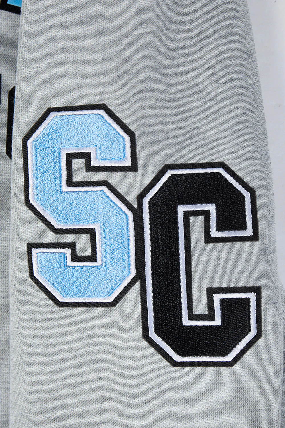 SPELMAN COLLEGE CLASSIC MEN'S STACKED LOGO PO HOODIE (HEATHER GRAY/BLACK) - Image 7