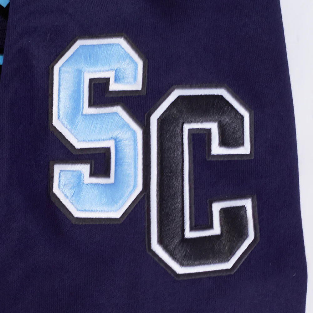 SPELMAN COLLEGE CLASSIC MEN'S STACKED LOGO PULLOVER HOODIE (MIDNIGHT NAVY) - Image 7