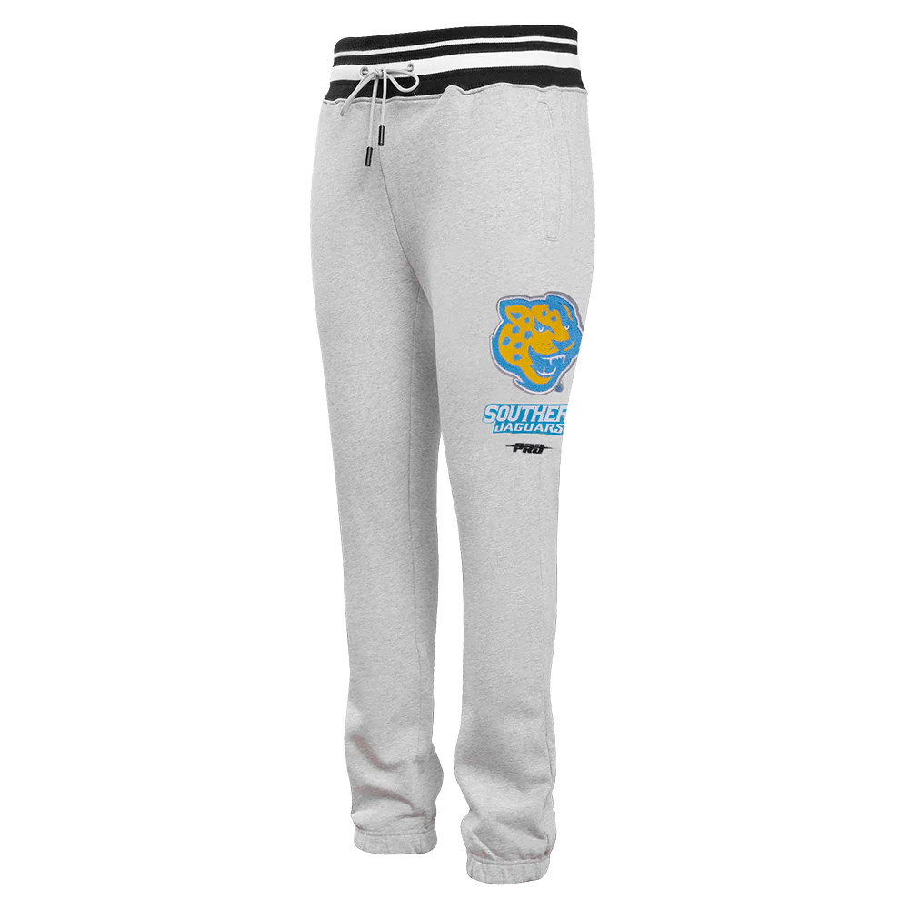 SOUTHERN UNIVERSITY CLASSIC MEN'S STACKED LOGO SWEATPANT (HEATHER GRAY/BLACK)