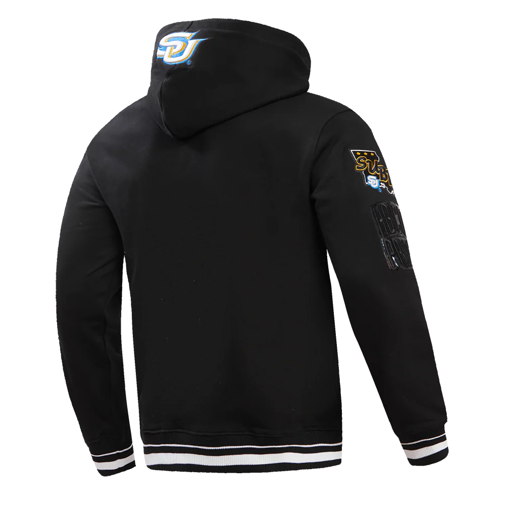 SOUTHERN UNIVERSITY HOMECOMING RIB FLEECE MEN'S PULLOVER HOODIE (BLACK) - Image 6