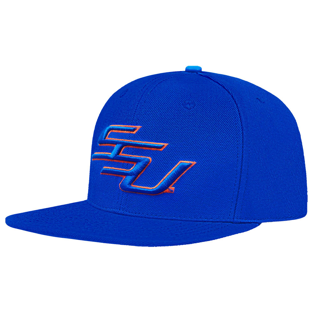 SAVANNAH STATE UNIVERSITY CLASSIC UNISEX WOOL SNAPBACK HAT (ROYAL BLUE) - Image 2