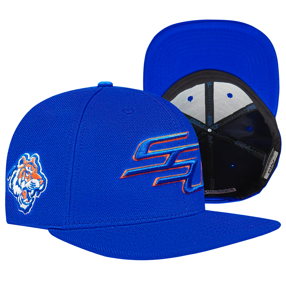 SAVANNAH STATE UNIVERSITY CLASSIC UNISEX WOOL SNAPBACK HAT (ROYAL BLUE) - Image 8