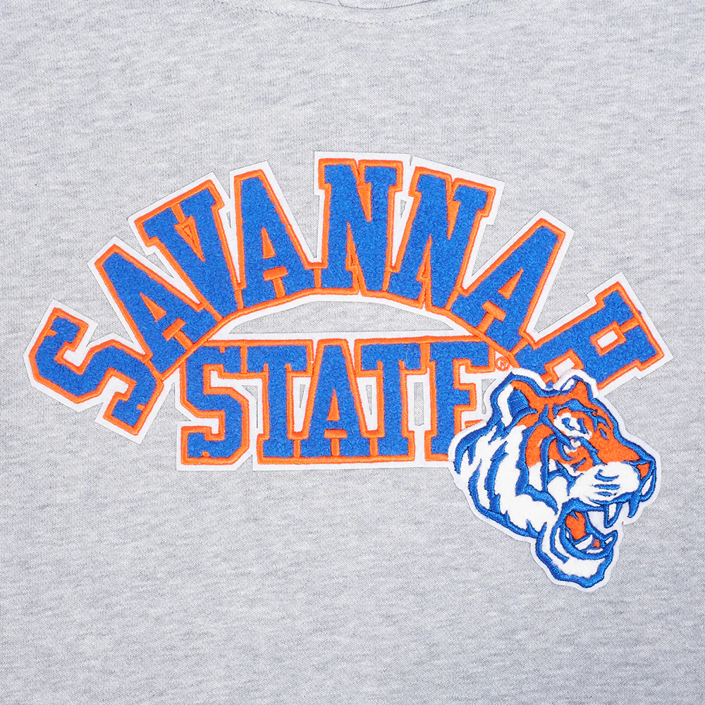 COLLEGE SAVANNAH STATE UNIVERSITY CLASSIC WOMEN'S FLC PO HOODIE (HEATHER GREY) - Image 8