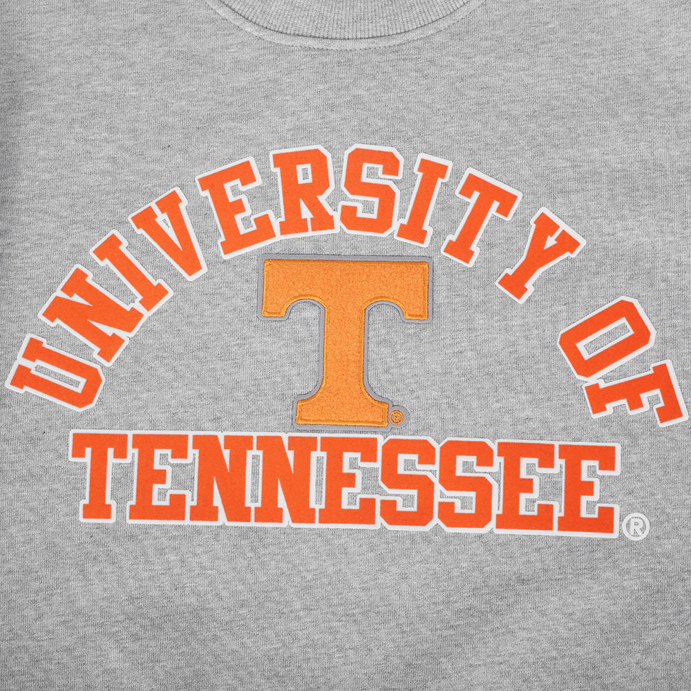 UNIVERSITY OF TENNESSEE CLASSIC STACKED LOGO SINGLE JERSEY TEE (HEATHER GREY) - Image 3