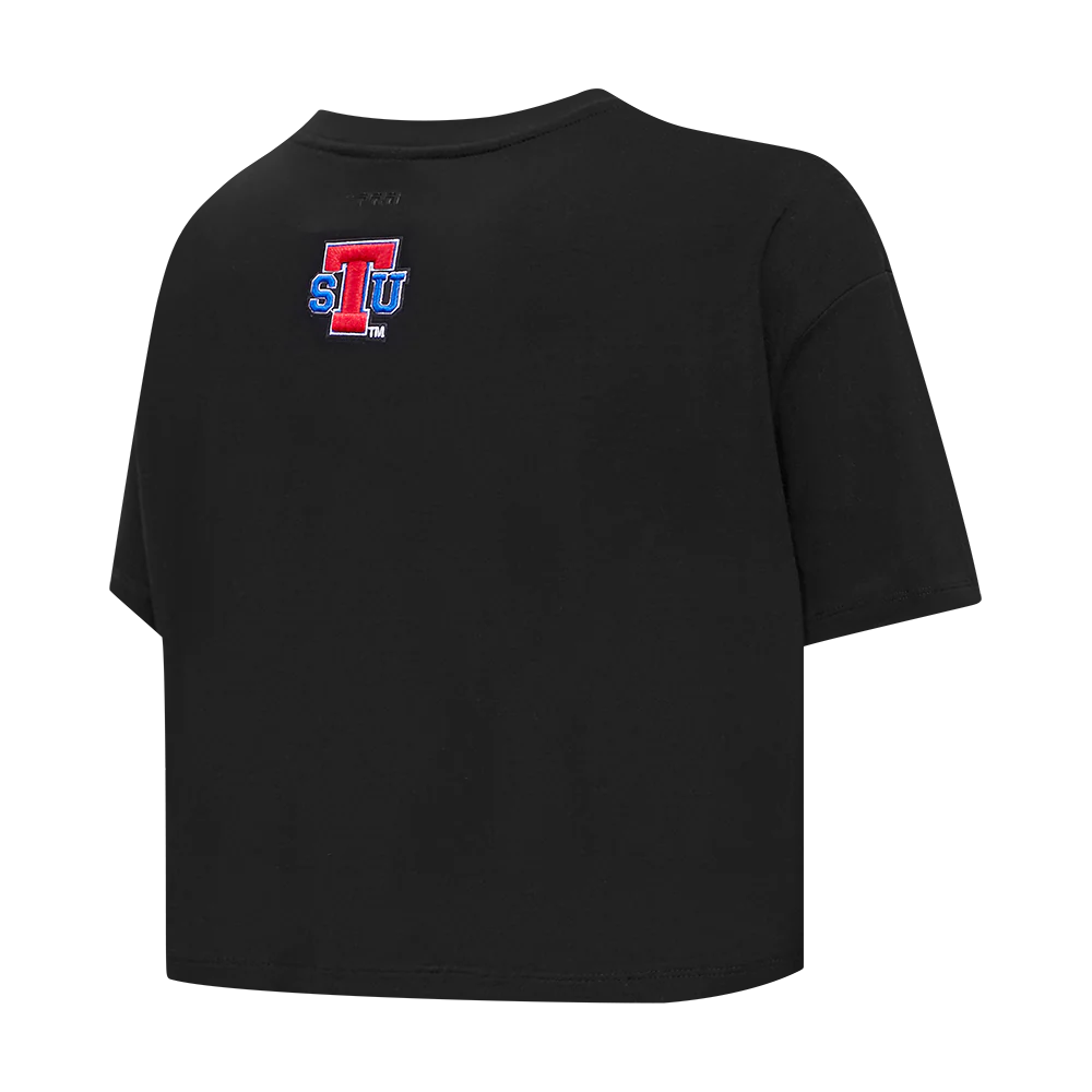 COLLEGE TENNESSEE STATE UNIVERSITY CLASSIC WOMEN'S SJ BOXY TEE (BLACK) - Image 4