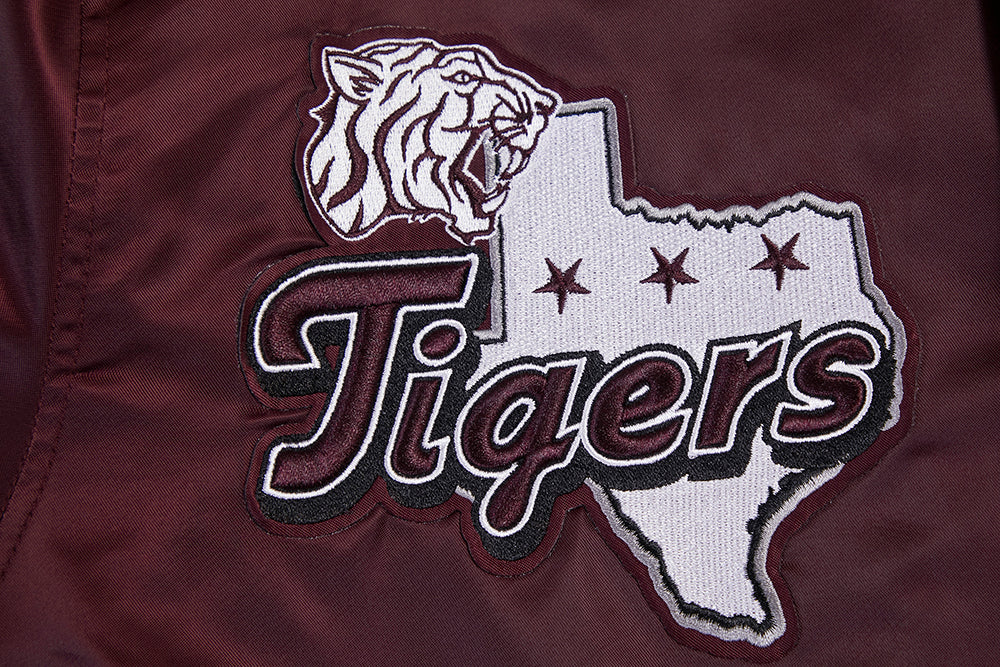 TEXAS SOUTHERN UNIVERSITY HOMECOMING RIB MEN'S SATIN JACKET (WINE) - Image 6