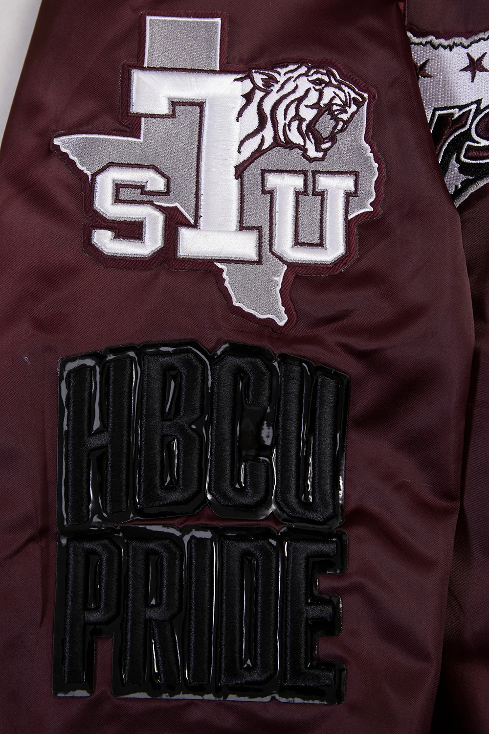 TEXAS SOUTHERN UNIVERSITY HOMECOMING RIB MEN'S SATIN JACKET (WINE) - Image 8