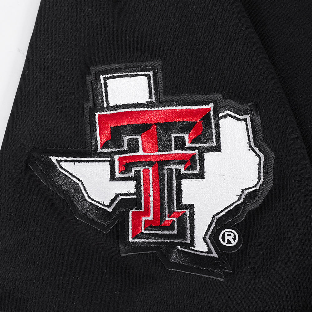 TEXAS TECH UNIVERSITY CLASSIC STACKED LOGO SINGLE JERSEY TEE (BLACK) - Image 7