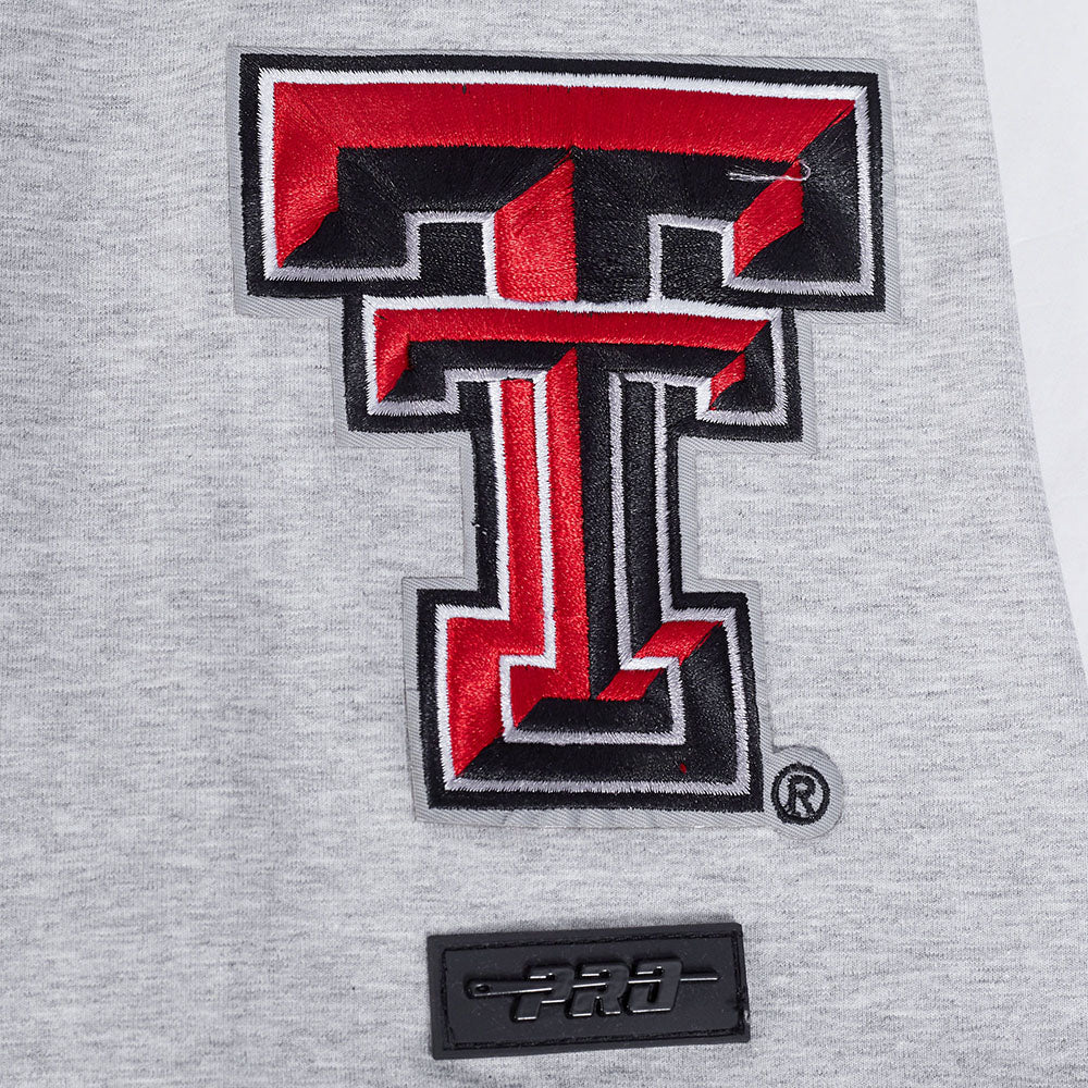 TEXAS TECH UNIVERSITY CLASSIC STACKED LOGO SINGLE JERSEY TEE (HEATHER GREY) - Image 5