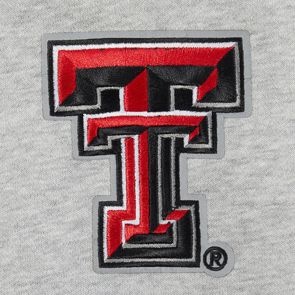 COLLEGE TEXAS TECH UNIVERSITY CLASSIC WOMEN'S RIB FLC CREWNECK (HEATHER GRAY/BLACK) - Image 6