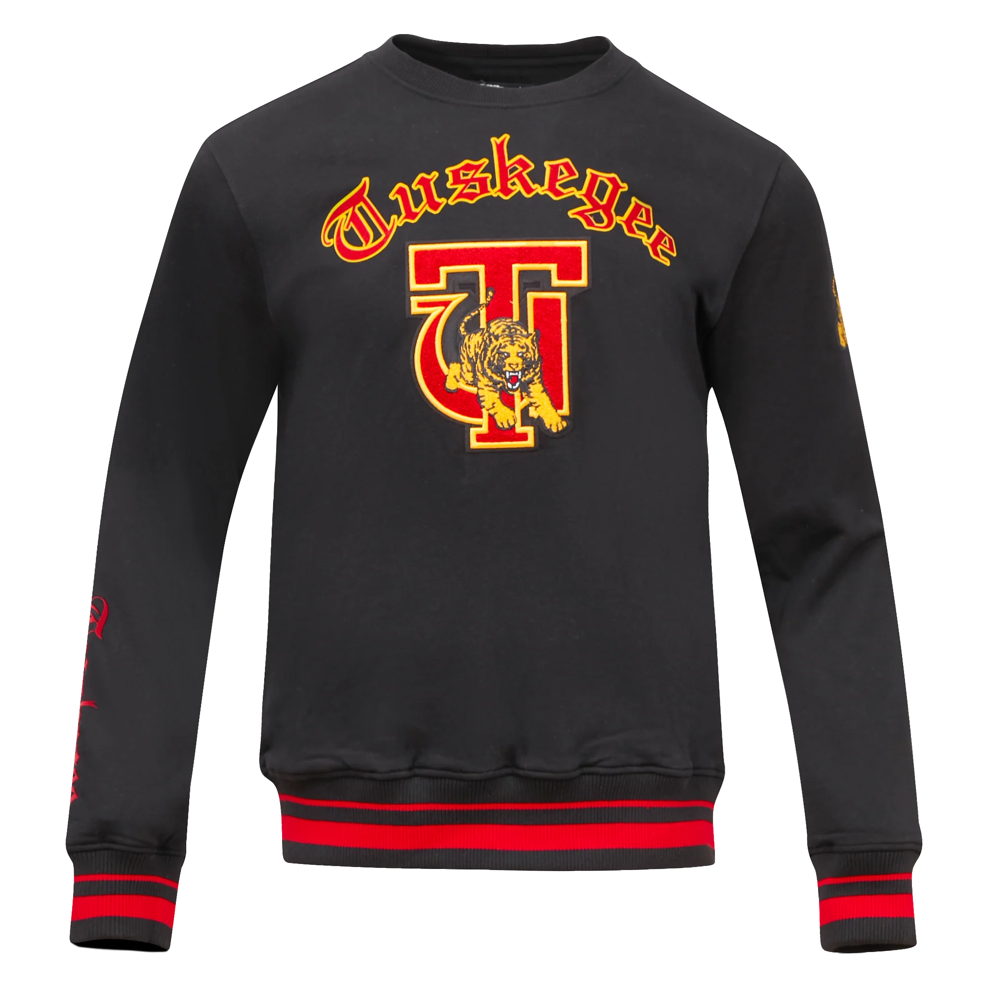 TUSKEGEE UNIVERSITY CLASSIC MEN'S CREWNECK (BLACK/RED/BLACK)