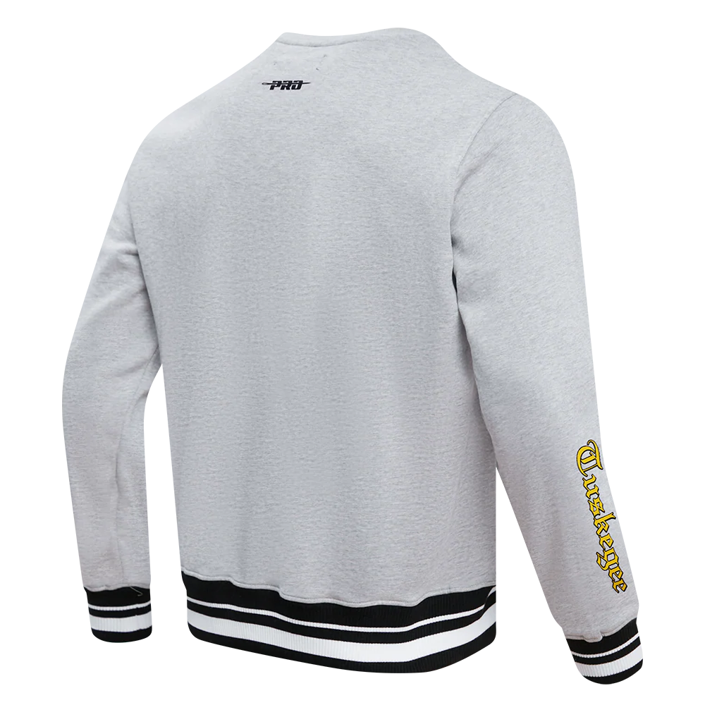 TUSKEGEE UNIVERSITY CLASSIC MEN'S CREWNECK (HEATHER GRAY/BLACK) - Image 4