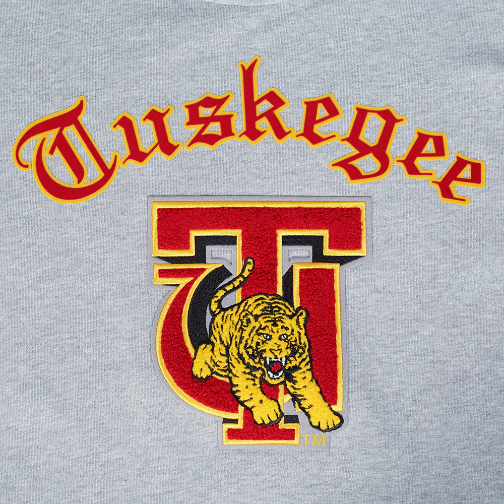 TUSKEGEE UNIVERSITY CLASSIC MEN'S CREWNECK (HEATHER GRAY/BLACK) - Image 5