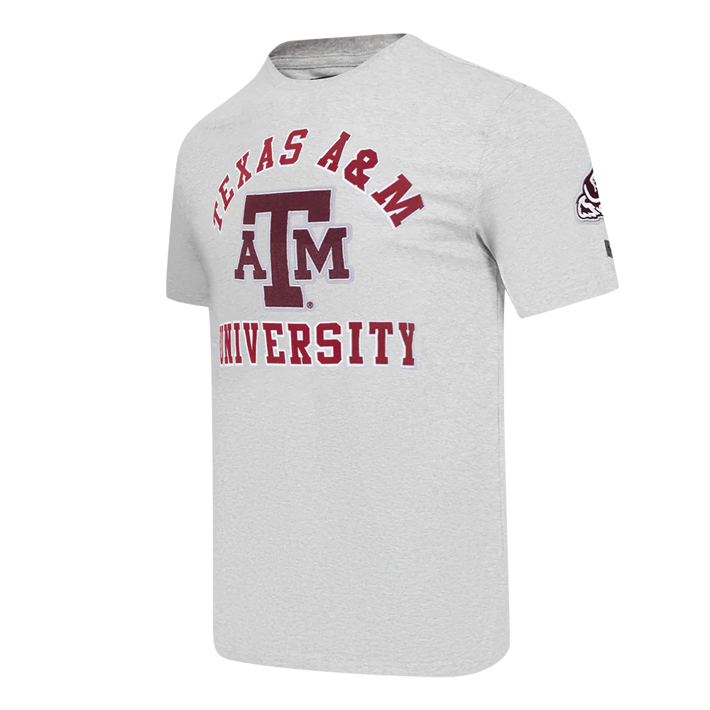 TEXAS A&M UNIVERSITY CLASSIC MEN'S STACKED LOGO TEE (HEATHER GREY) - Image 2
