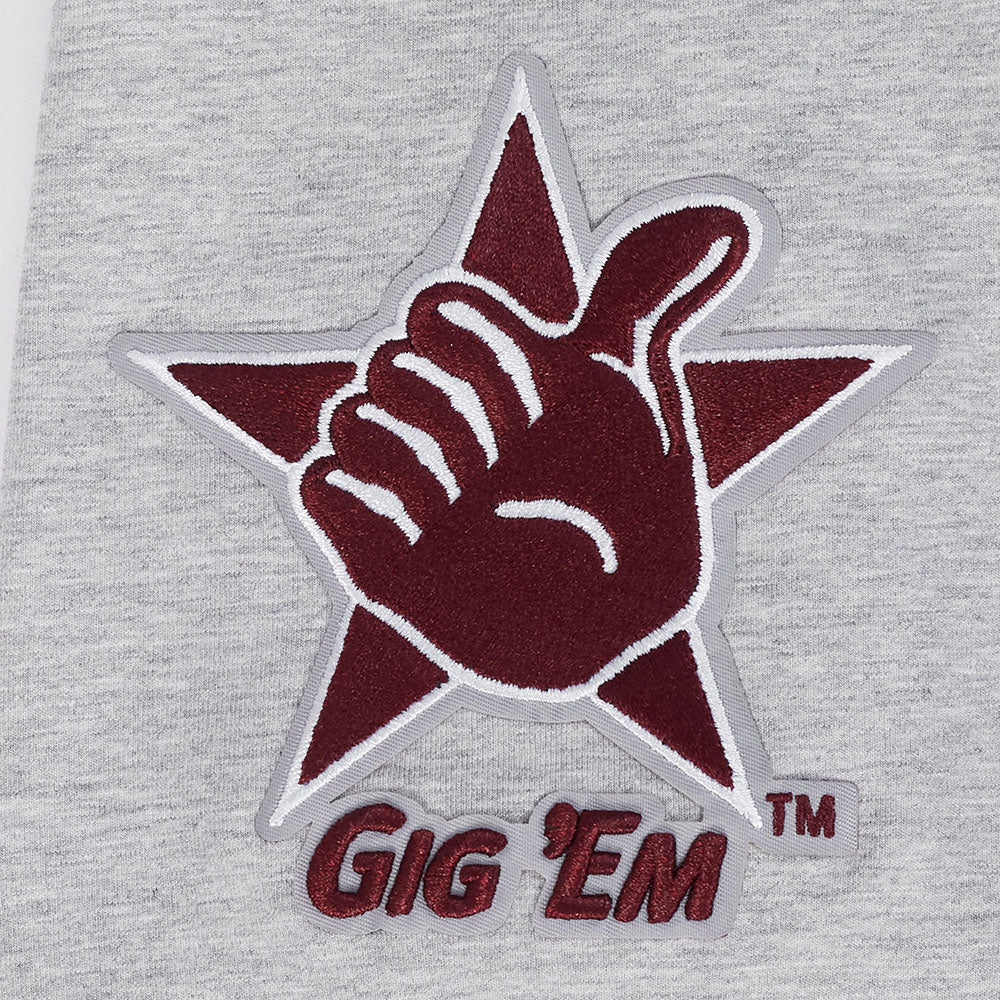 TEXAS A&M UNIVERSITY CLASSIC MEN'S STACKED LOGO TEE (HEATHER GREY) - Image 7