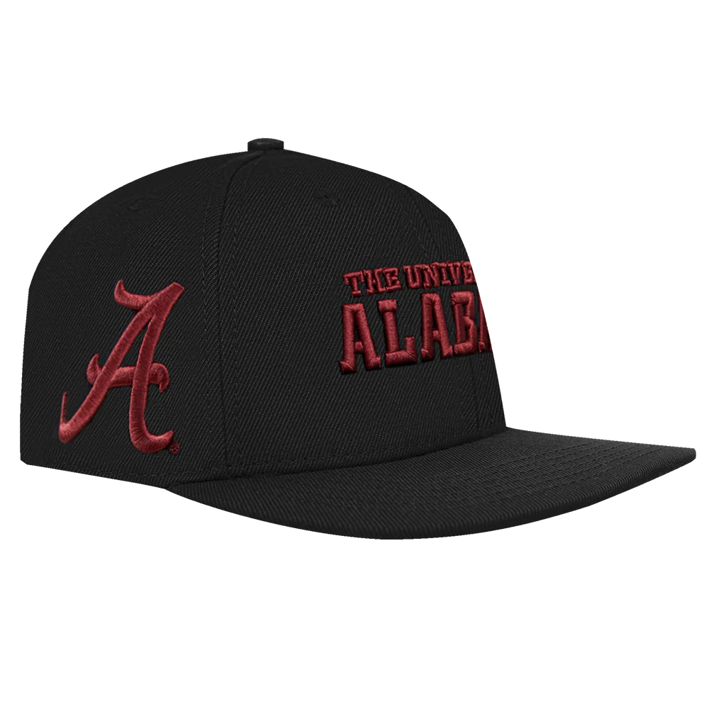 UNIVERSITY OF ALABAMA CLASSIC UNISEX WOOL SNAPBACK HAT (BLACK) - Image 2