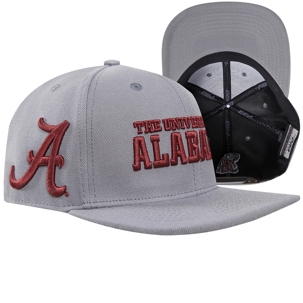 UNIVERSITY OF ALABAMA CLASSIC UNISEX WOOL SNAPBACK HAT (GRAY) - Image 8