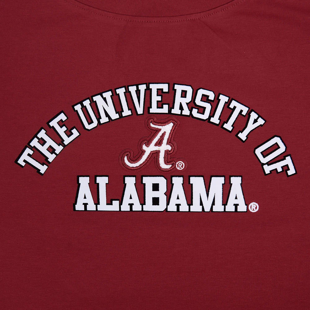 UNIVERSITY OF ALABAMA CLASSIC WOMEN'S SINGLE JERSEY BOXY TEE (CARDINAL RED) - Image 5