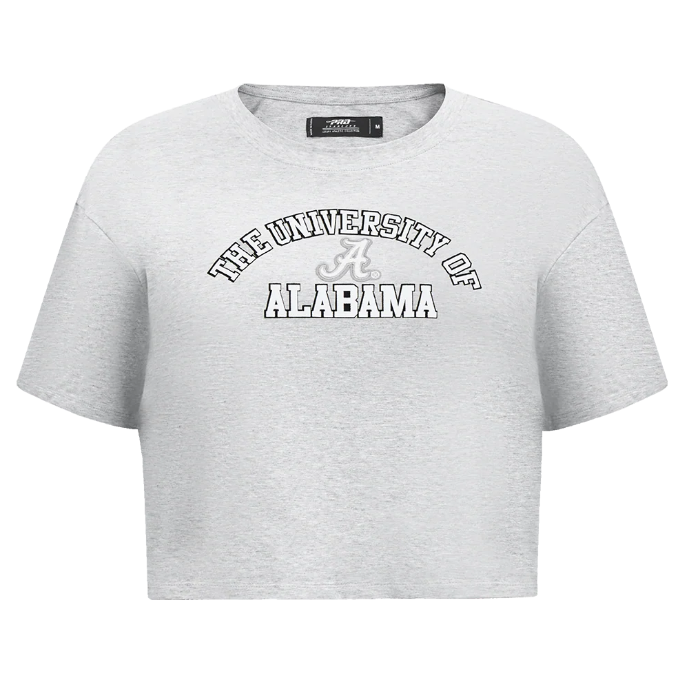 UNIVERSITY OF ALABAMA CLASSIC WOMEN'S SINGLE JERSEY BOXY TEE (HEATHER GREY)