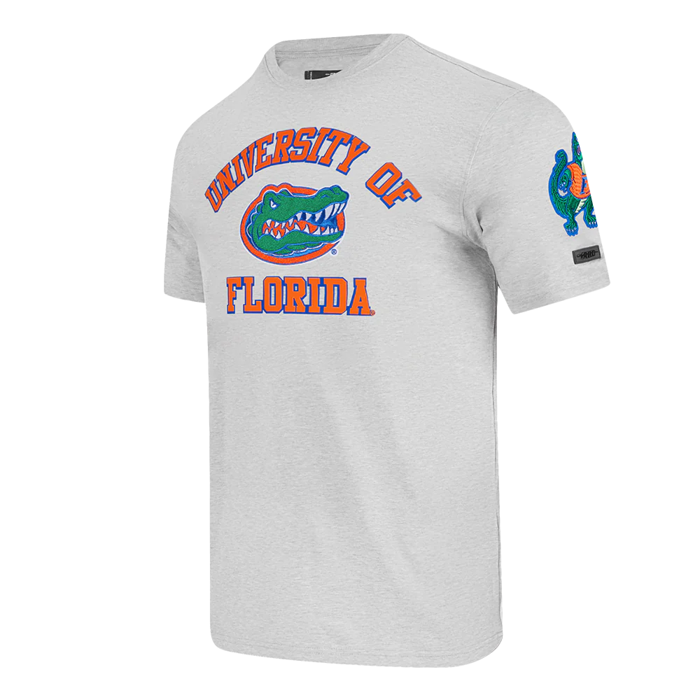 UNIVERSITY OF FLORIDA CLASSIC MEN'S STACKED LOGO TEE (HEATHER GREY) - Image 2