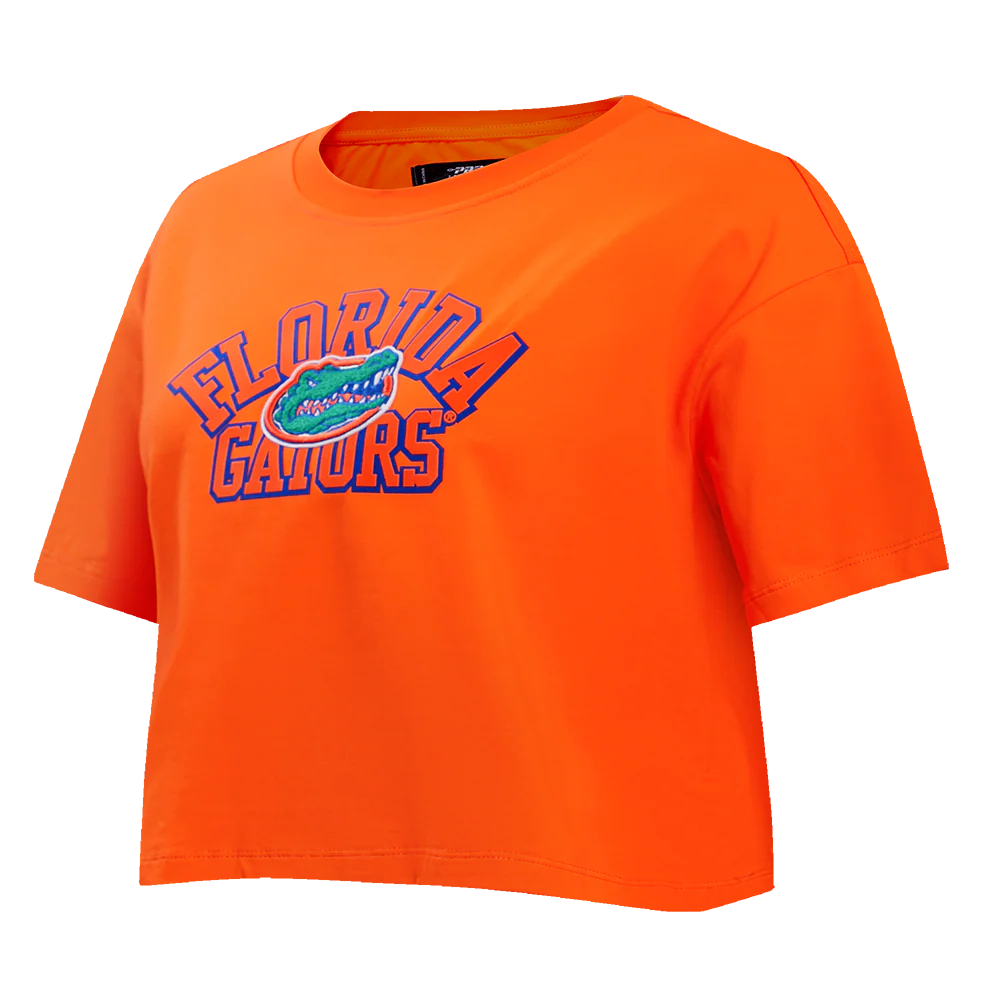 UNIVERSITY OF FLORIDA CLASSIC WOMEN'S SINGLE JERSEY BOXY TEE (ORANGE) - Image 2