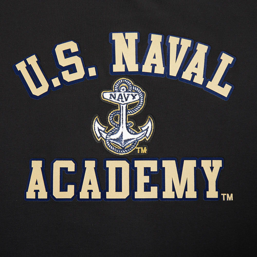 COLLEGE UNITED STATES NAVAL ACADEMY CLASSIC WOMEN'S SJ BOXY TEE (BLACK) - Image 5
