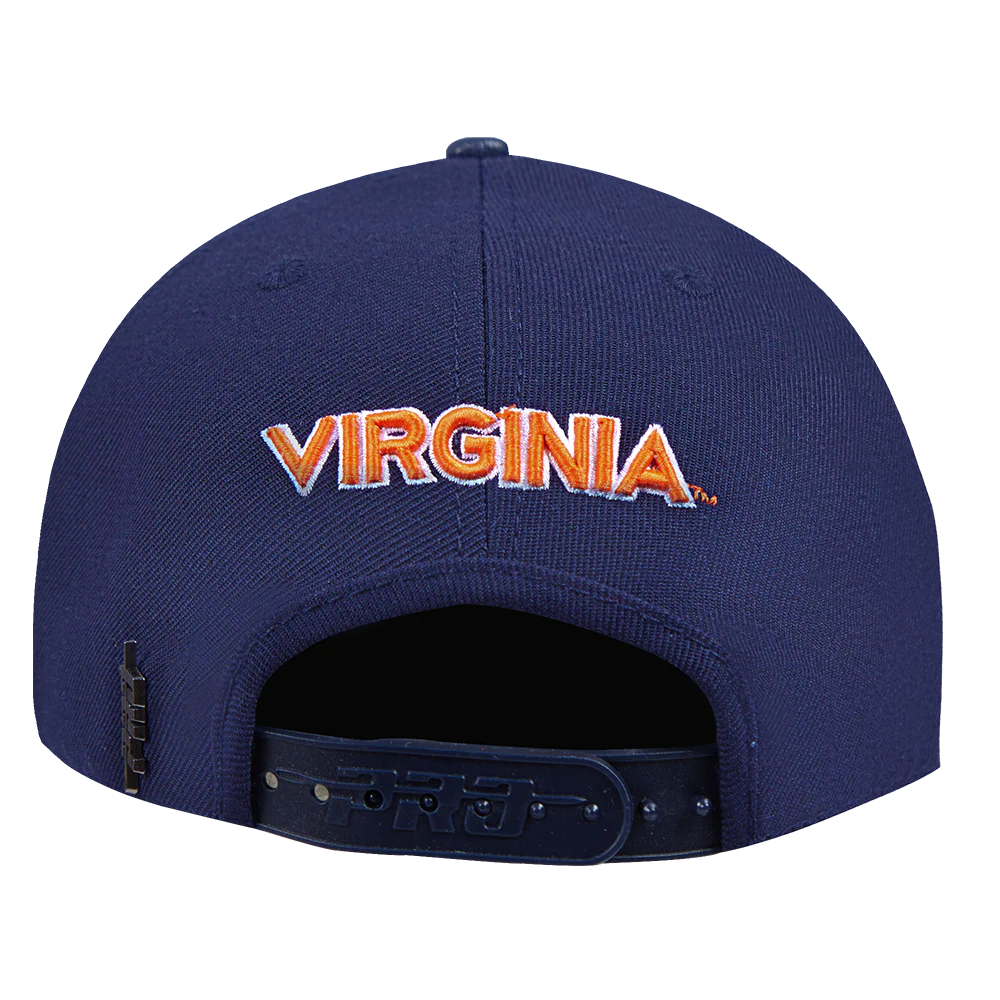 UNIVERSITY OF VIRGINIA CLASSIC UNISEX PRIMARY LOGO WOOL SNAPBACK HA (MIDNIGHT NAVY) - Image 4