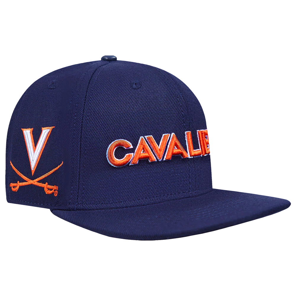 UNIVERSITY OF VIRGINIA CLASSIC UNISEX WOOL SNAPBACK HAT (MIDNIGHT NAVY) - Image 5