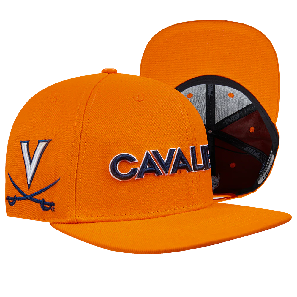 UNIVERSITY OF VIRGINIA CLASSIC UNISEX WOOL SNAPBACK HAT (ORANGE) - Image 8