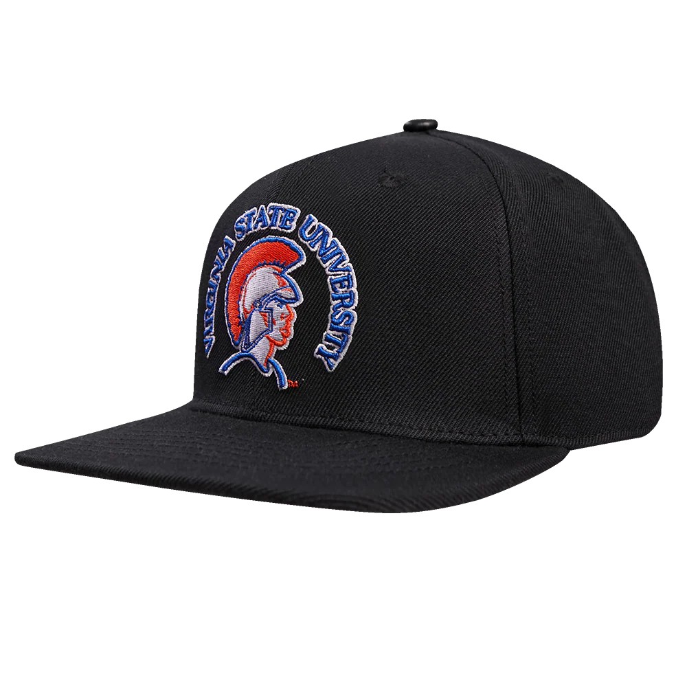 VIRGINIA STATE UNIVERSITY CLASSIC UNISEX WOOL SNAPBACK HAT (BLACK) - Image 3