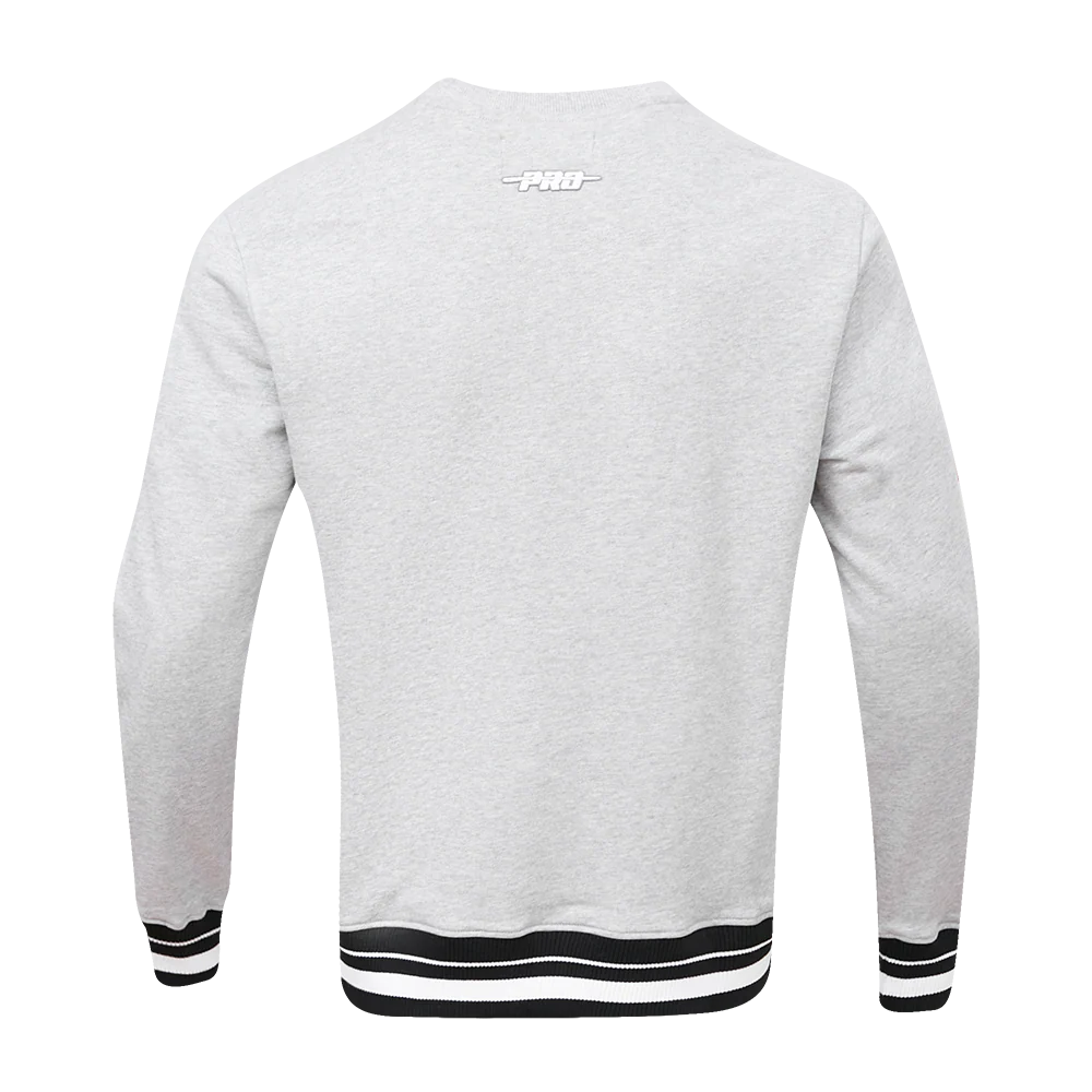 WINSTON SALEM STATE UNIVERSITY CLASSIC MEN'S STACKED LOGO CREW (HEATHER GRAY/BLACK) - Image 4
