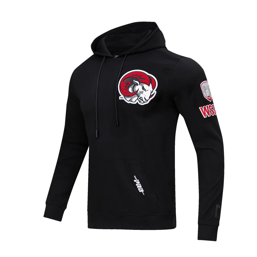 WINSTON SALEM STATE UNIVERSITY CLASSIC MEN'S PULLOVER HOODIE (BLACK) - Image 2