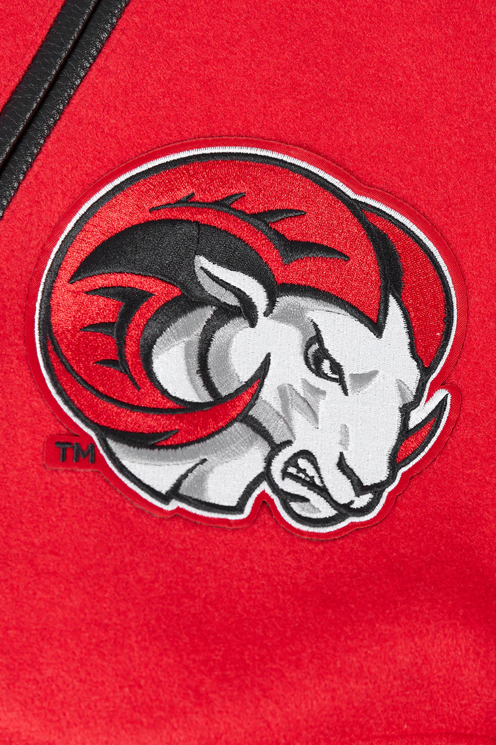 COLLEGE WINSTON-SALEM STATE UNIVERSITY VINTAGE VARSITY MEN'S RIB WOOL VA (RED/BLACK) - Image 7