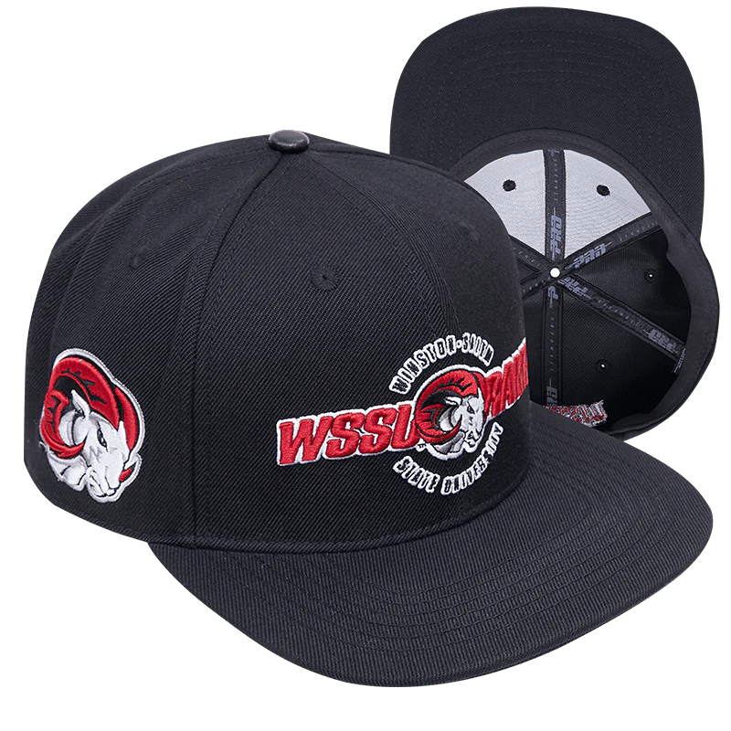 WINSTON SALEM STATE UNIVERSITY CLASSIC UNISEX STACKED LOGO WOOL SNA (BLACK) - Image 6