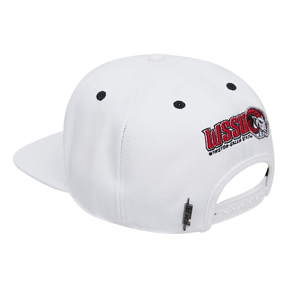 WINSTON SALEM STATE UNIVERSITY CLASSIC UNISEX STACKED LOGO WOOL SNA (WHITE) - Image 3