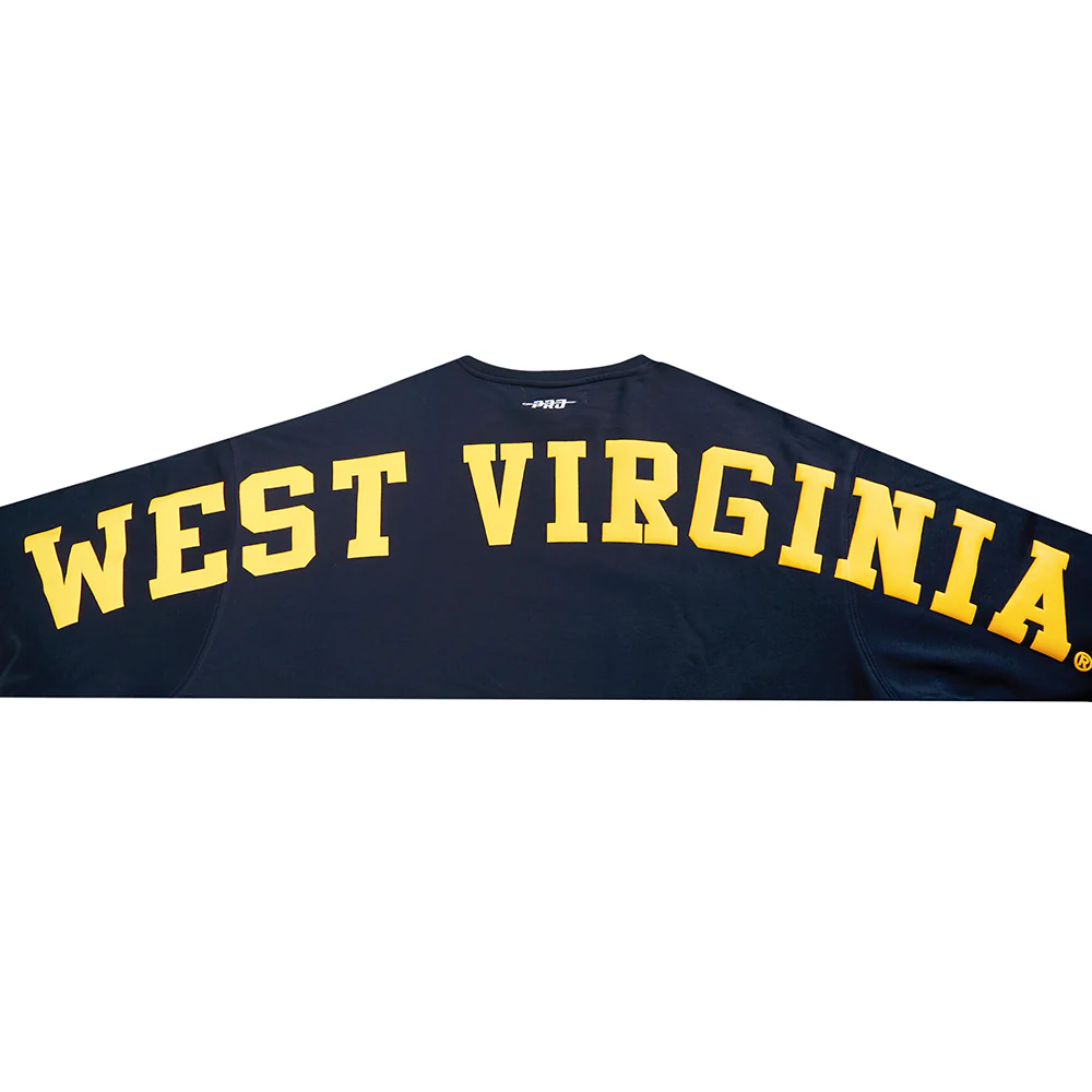 COLLEGE WEST VIRGINIA UNIVERSITY WINGSPAN WOMEN'S FLC CREWNECK (MIDNIGHT NAVY) - Image 6