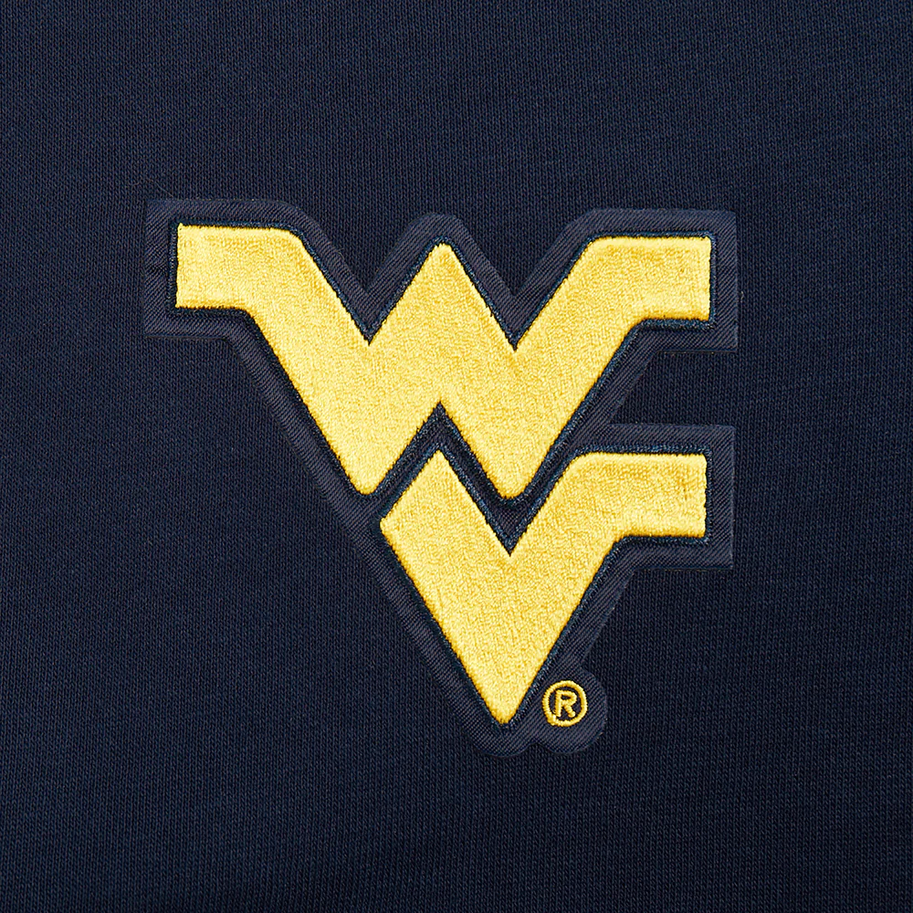 COLLEGE WEST VIRGINIA UNIVERSITY WINGSPAN WOMEN'S FLC CREWNECK (MIDNIGHT NAVY) - Image 9