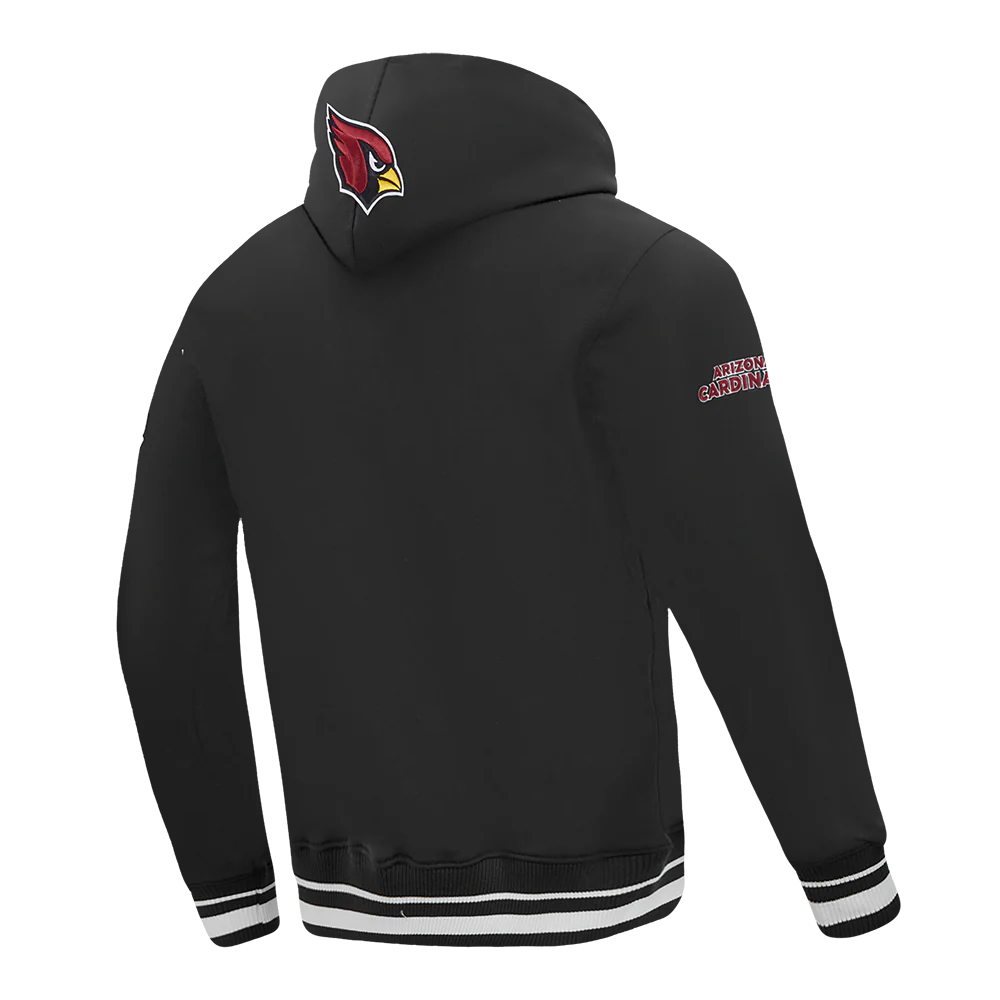 NFL ARIZONA CARDINALS SCRIPT TAIL MEN'S RIB FLC PO HOODIE (BLACK) - Image 6
