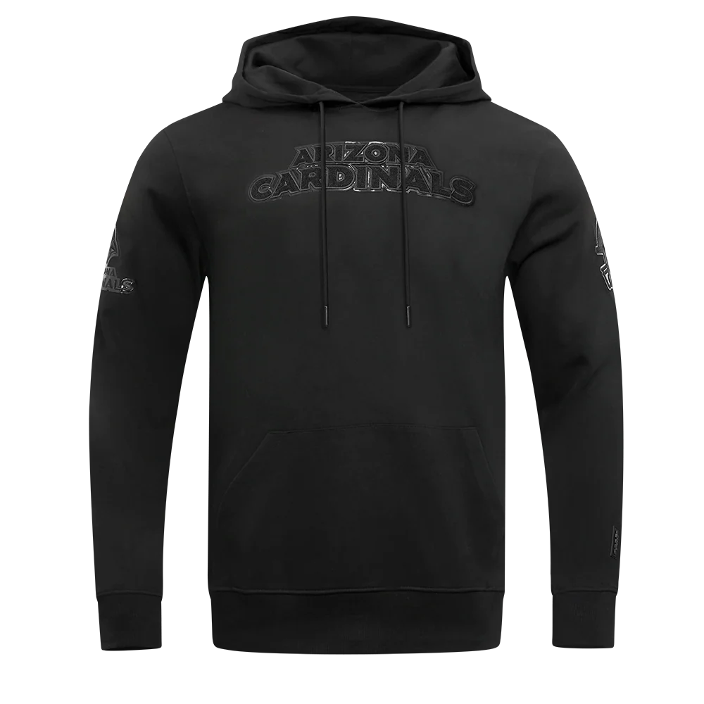NFL ARIZONA CARDINALS TRIPLE BLACK MEN'S PULLOVER HOODIE (TRIPLE BLACK)