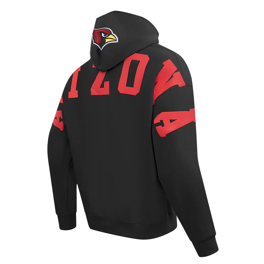 NFL ARIZONA CARDINALS WINGSPAN MEN'S DROP SHOULDER FLC PO HOODIE (BLACK) - Image 4
