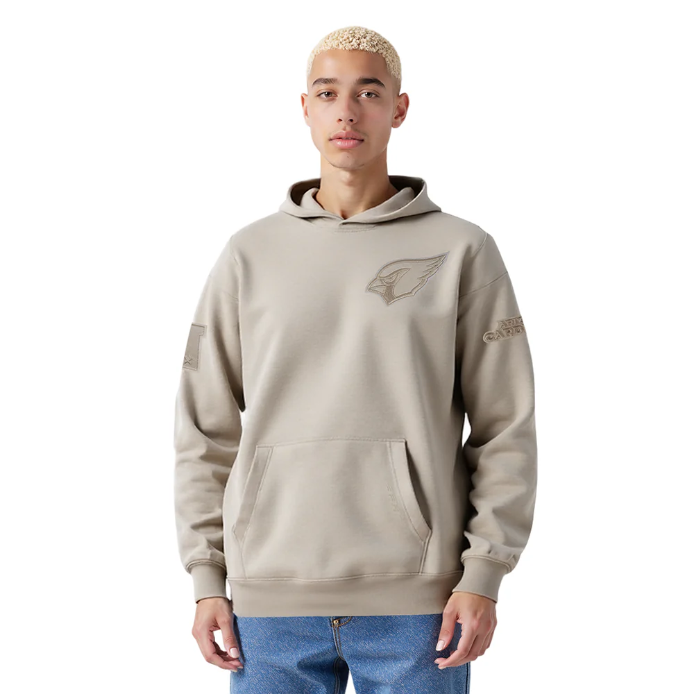 NFL ARIZONA CARDINALS NEUTRAL MEN'S DROP SHOULDER FLC PO HOODIE (TAUPE)