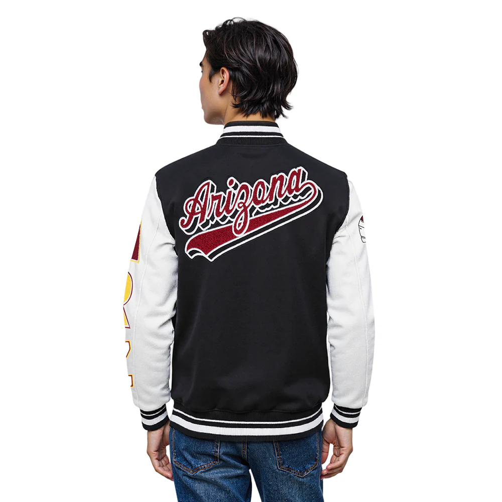 NFL ARIZONA CARDINALS SCRIPT TAIL MEN'S RIB WOOL VARSITY (BLACK/WHITE) - Image 13